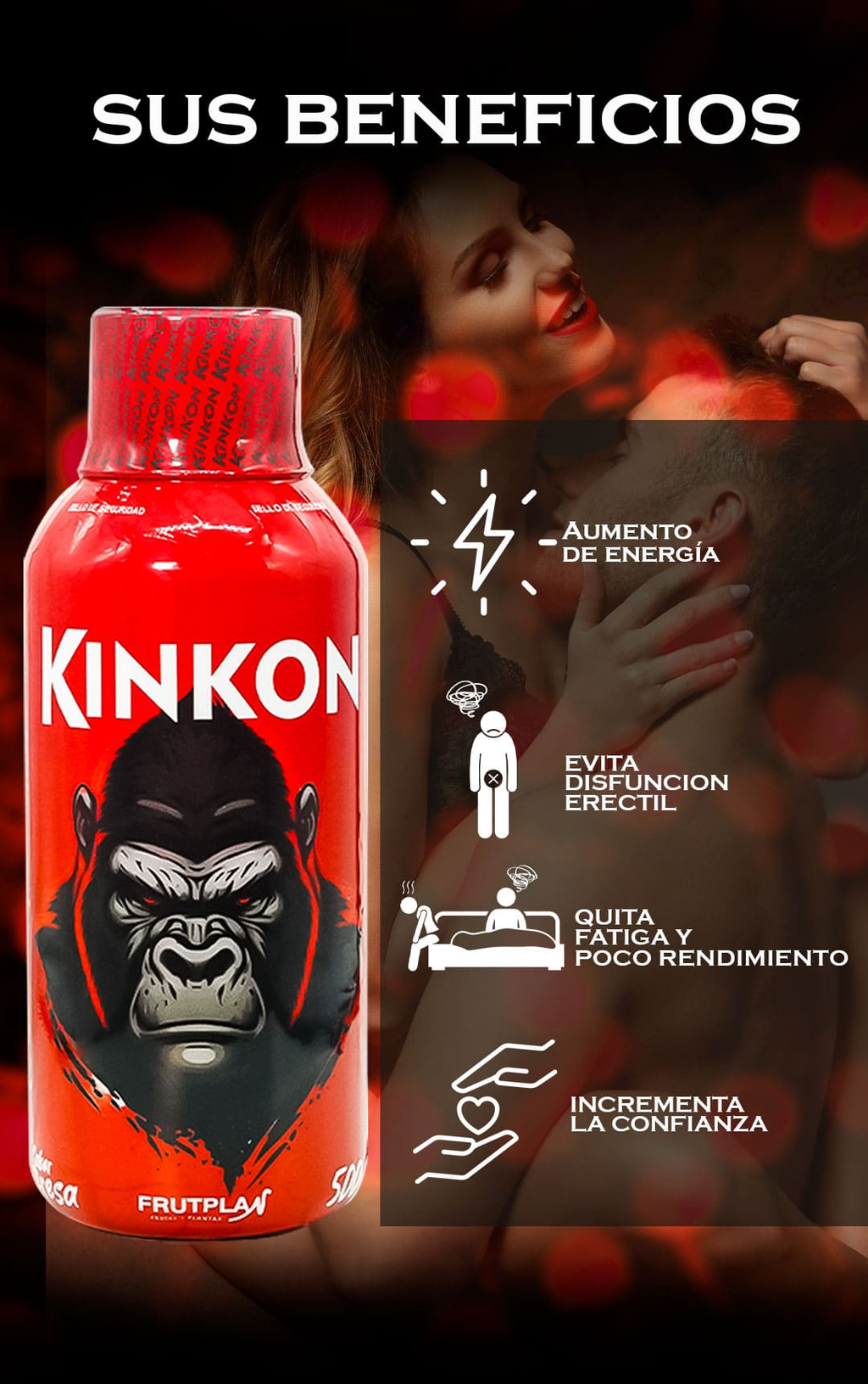 ENERGIZANTE SEXUAL KINKON 500ML